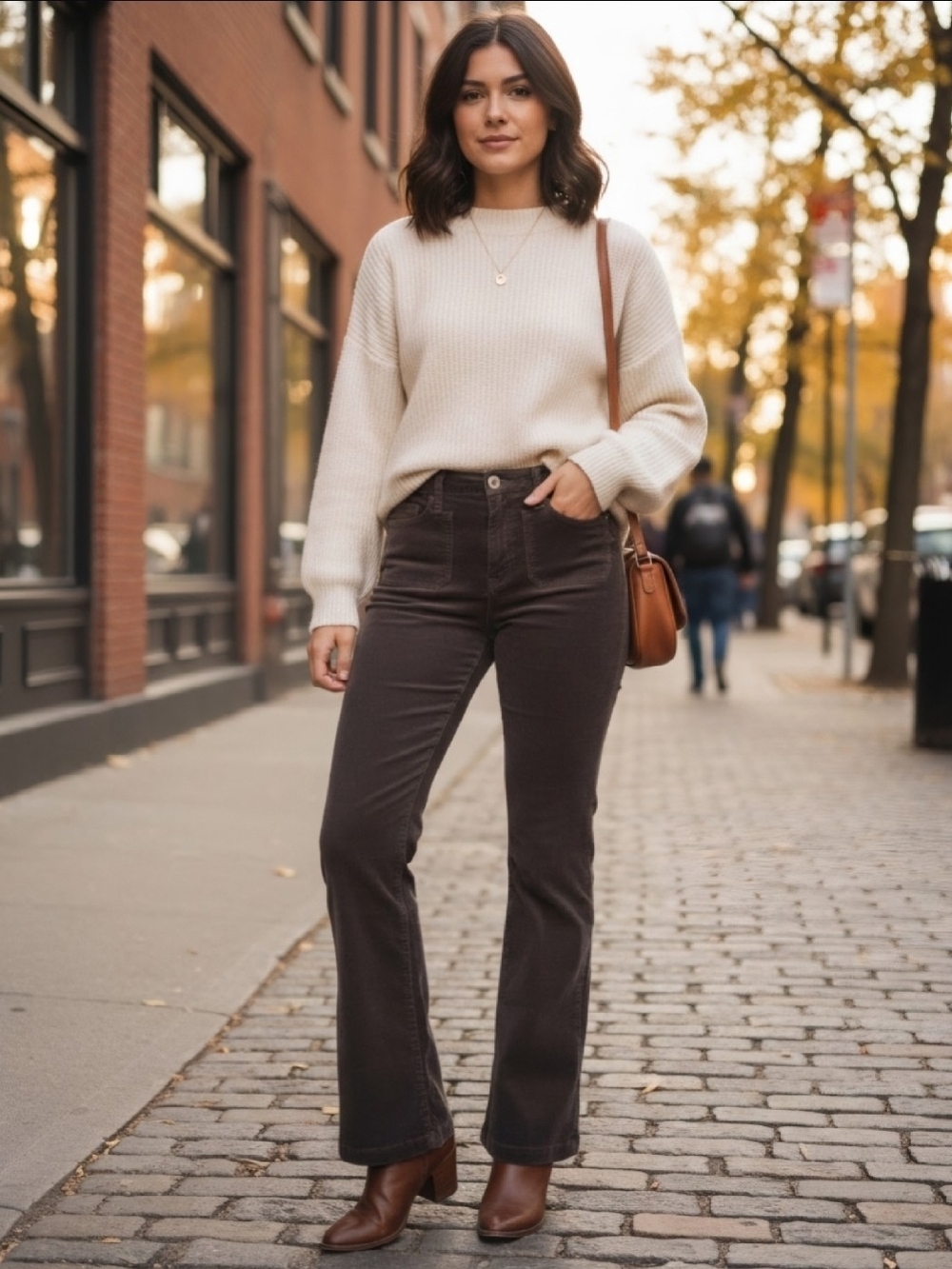 YMI Dark Brown Corduroy Bootcut Jeans